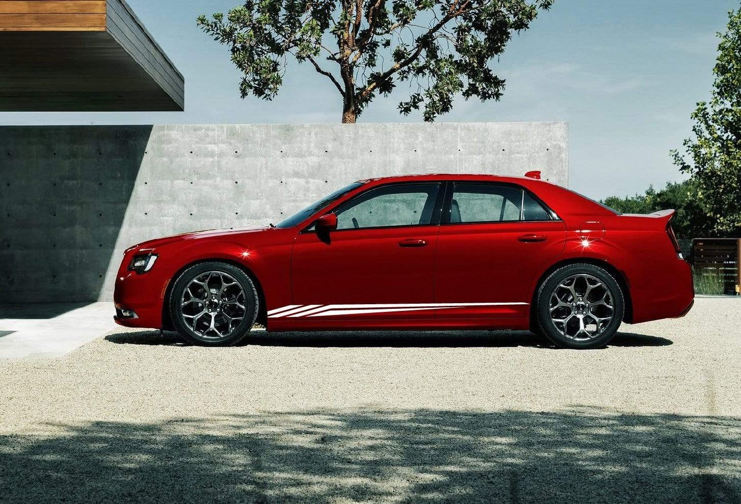 Premium Vinyl Sticker Compatible with Chrysler 300 300 S All Models Size Unique Figure Line Design Sticker Street Auto