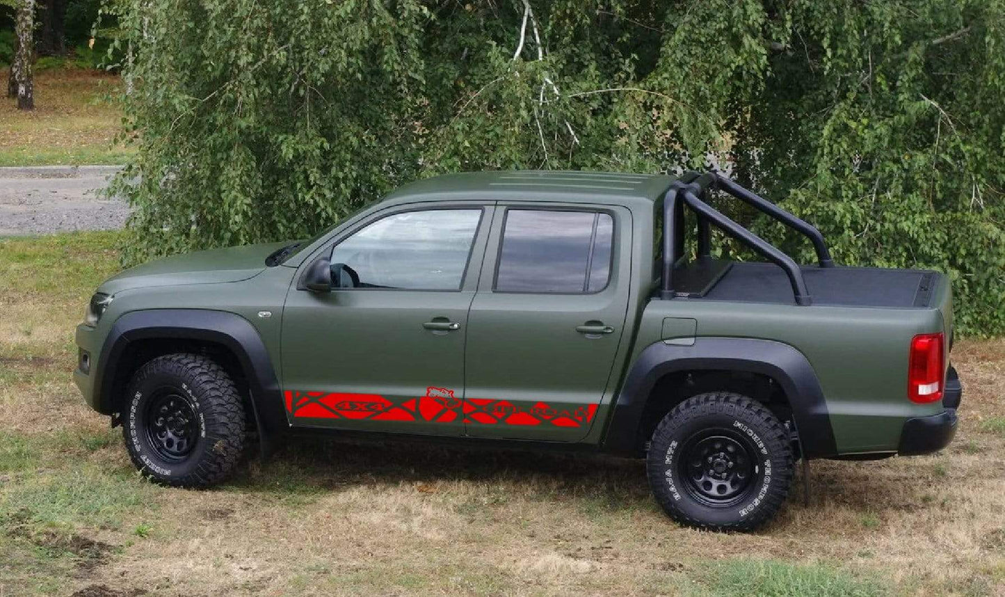 Car Graphics Compatible with vw Amarok Premium Stripe Decals for 2010–2025 Models