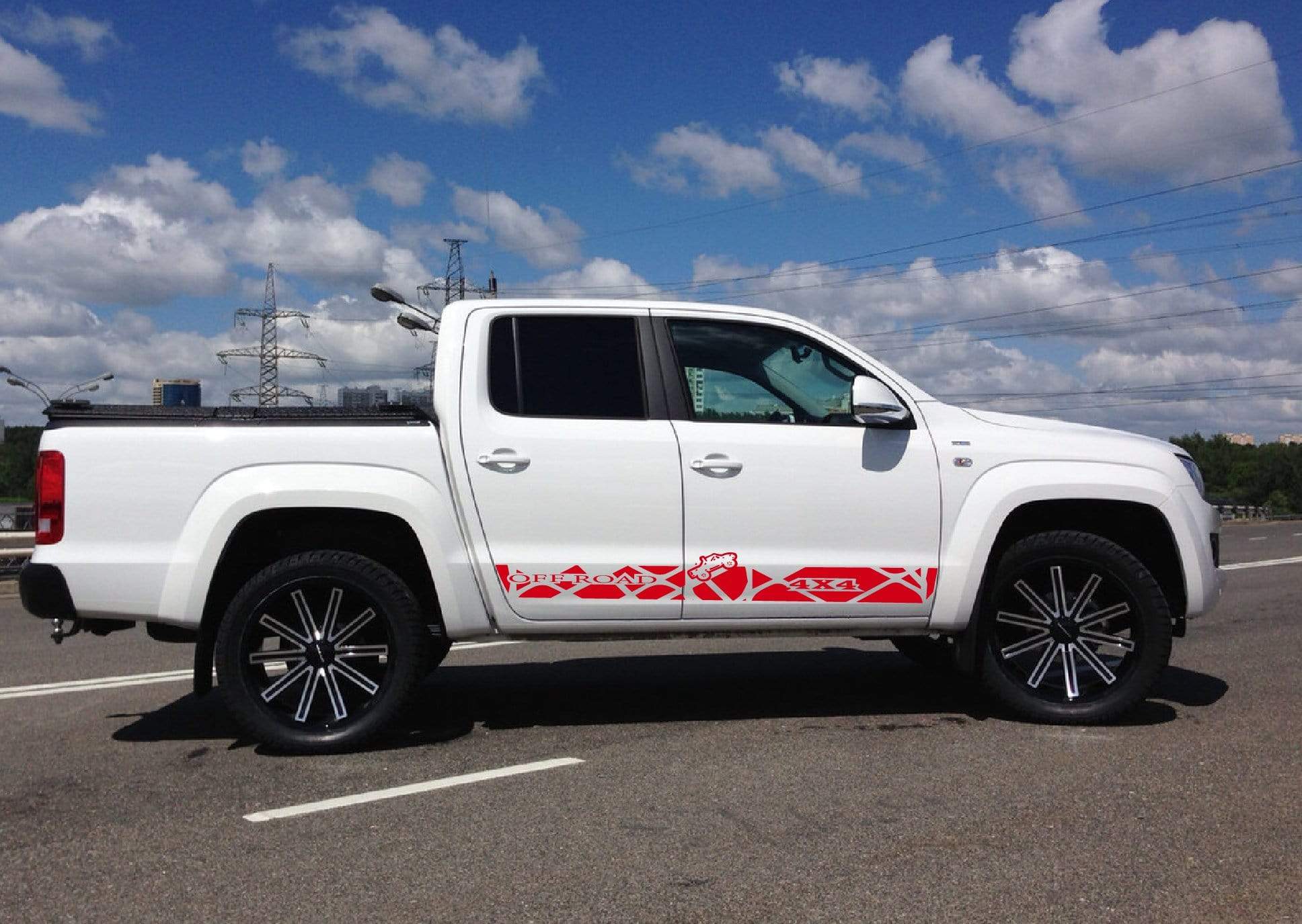 Car Graphics Compatible with vw Amarok Premium Stripe Decals for 2010–2025 Models