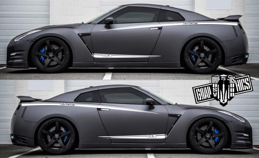 Premium Hood Stickers Compatible With Nissan GT-R GTR Sport Racing Line Exclusive car decals Car styling decals, 
Graphic car stickers,  
Decorative car decals, 
Car window stickers
