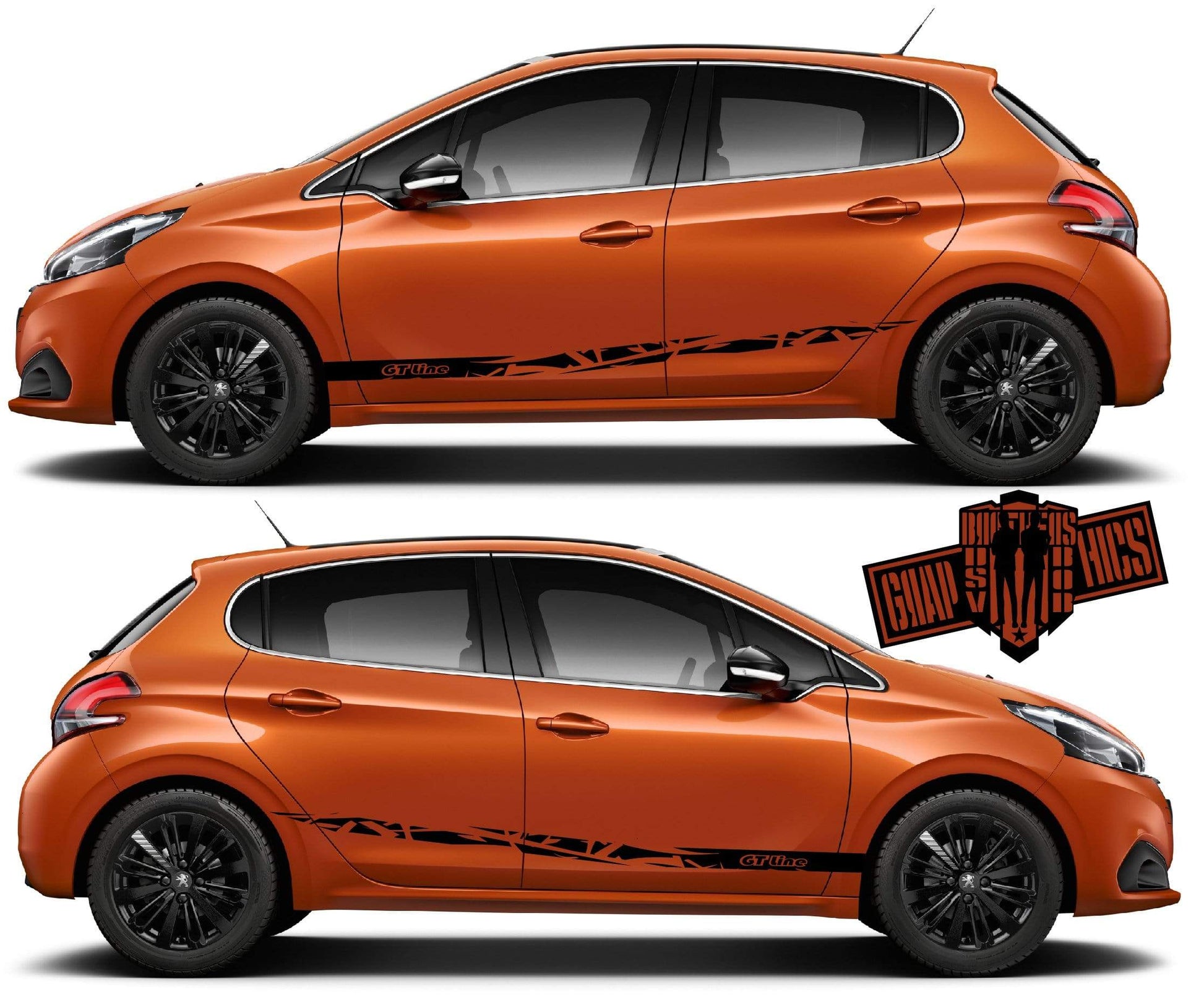 Custom Decal Vinyl Graphics Special Made for Peugeot 208 - Brothers-Graphics