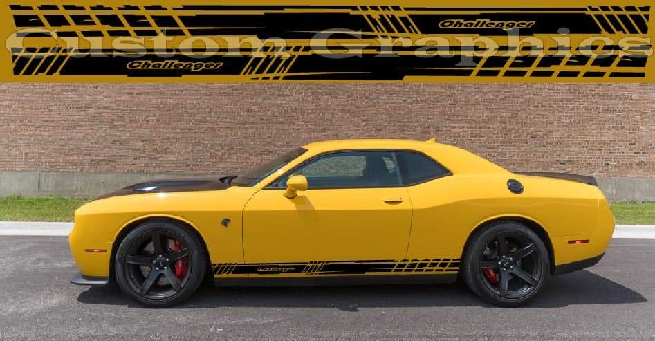 Vinyl Graphics Custom Racing Decal Sticker Compatible with Dodge Challenger SRT