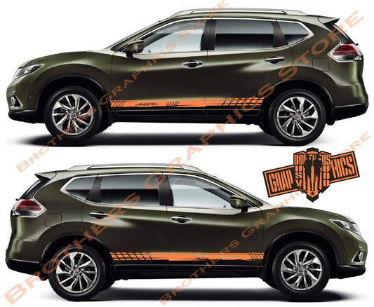 Custom Racing Decal Sticker Stripe Stickers for Nissan X-Trail - Brothers-Graphics