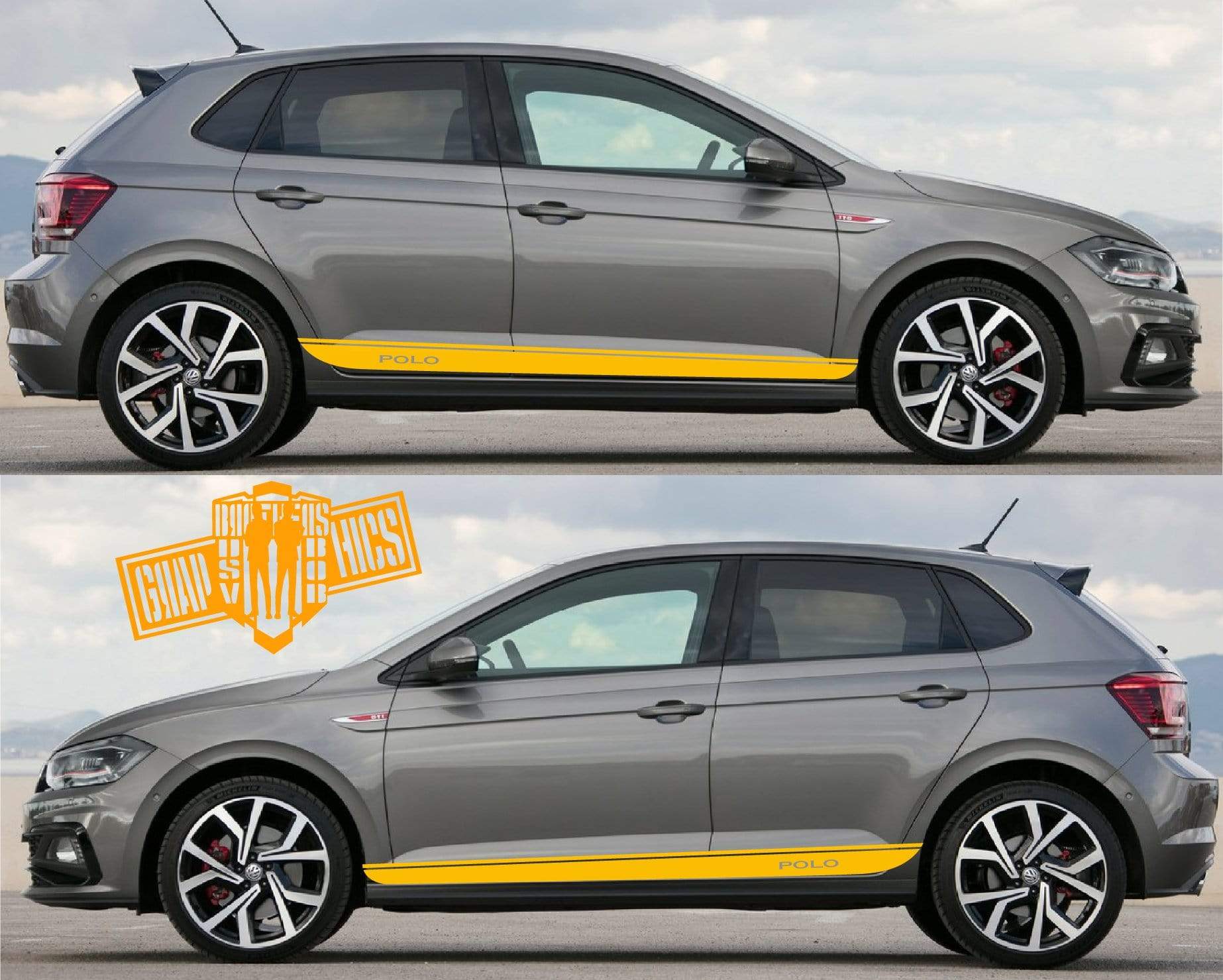 Customized Vinyl Racing Stripes For VW Polo 1994-2021 - Brothers-Graphics
