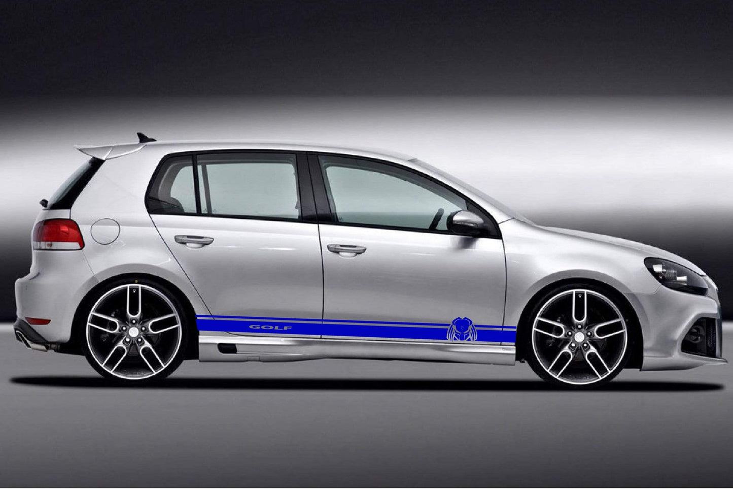 Decal Graphic Sticker Door Sport Stripe Kit Compatible with VW Golf
