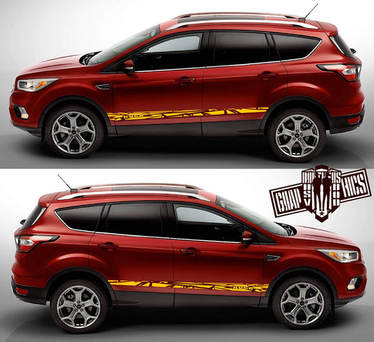 Decal Sticker Vinyl Side Racing Stripes for Ford Kuga - Brothers-Graphics