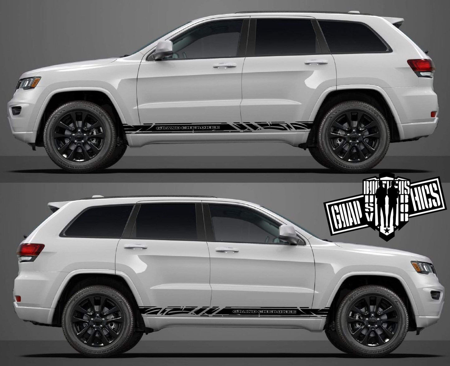 Decal Vinyl Racing Stripe Stickers For Jeep Grand Cherokee created - Brothers-Graphics