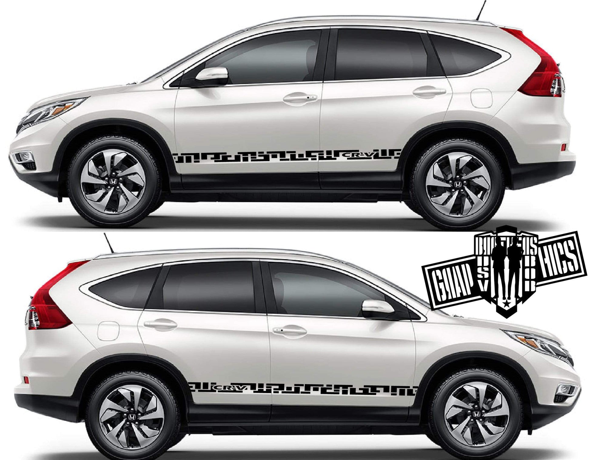 Decals Racing Car Doors Stickers Stripes For Honda CR-V - Brothers-Graphics
