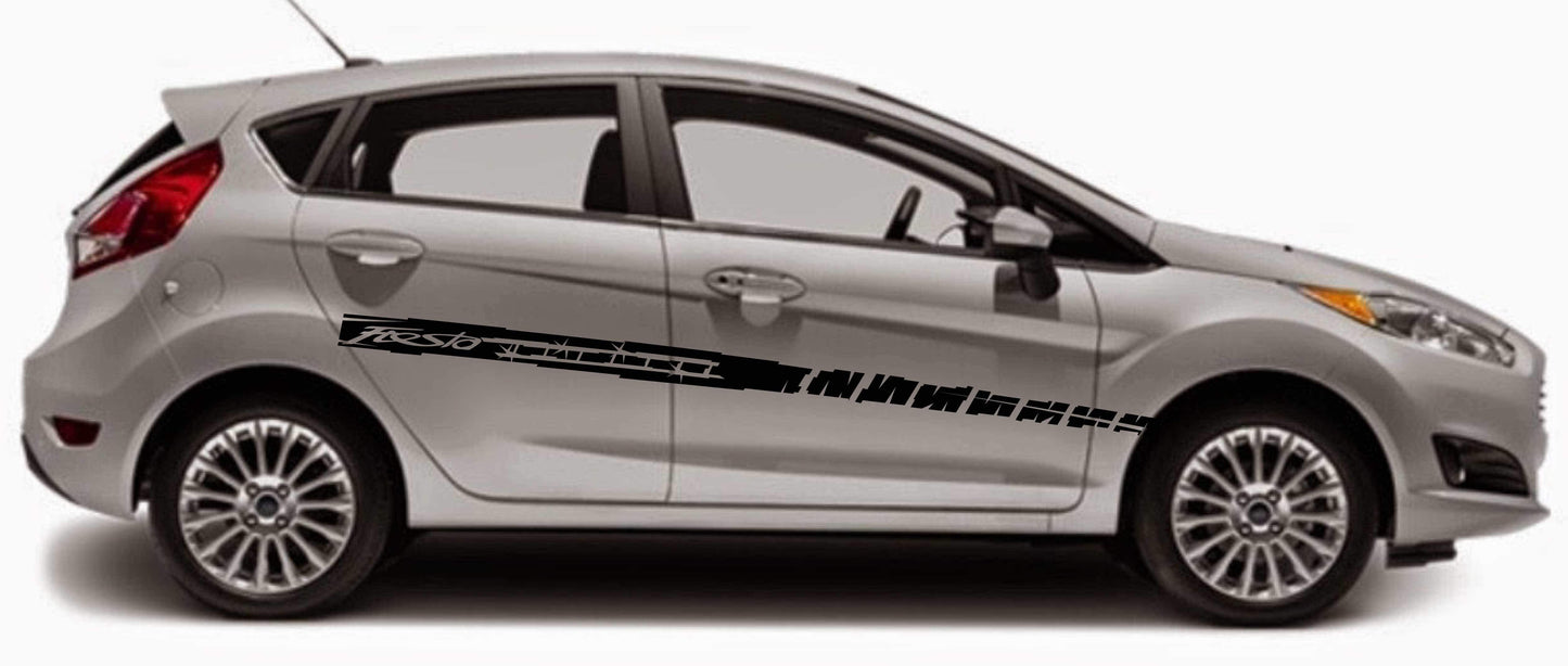 Premium Vinyl Stickers Compatible with Ford Fiesta Decorative car decals Unique Line Design