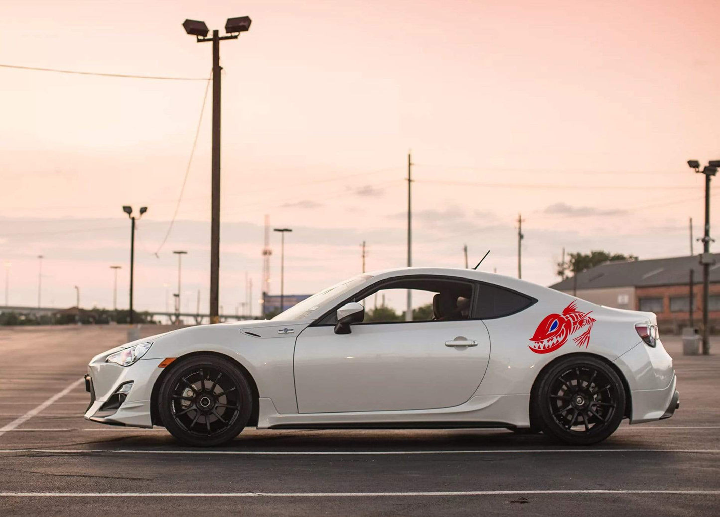 Premium Vinyl Stickers Compatible with Subaru BRZ Fish Bones Design BFF