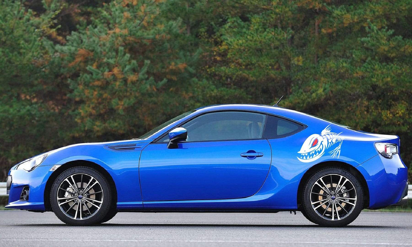 Premium Vinyl Stickers Compatible with Subaru BRZ Fish Bones Design BFF