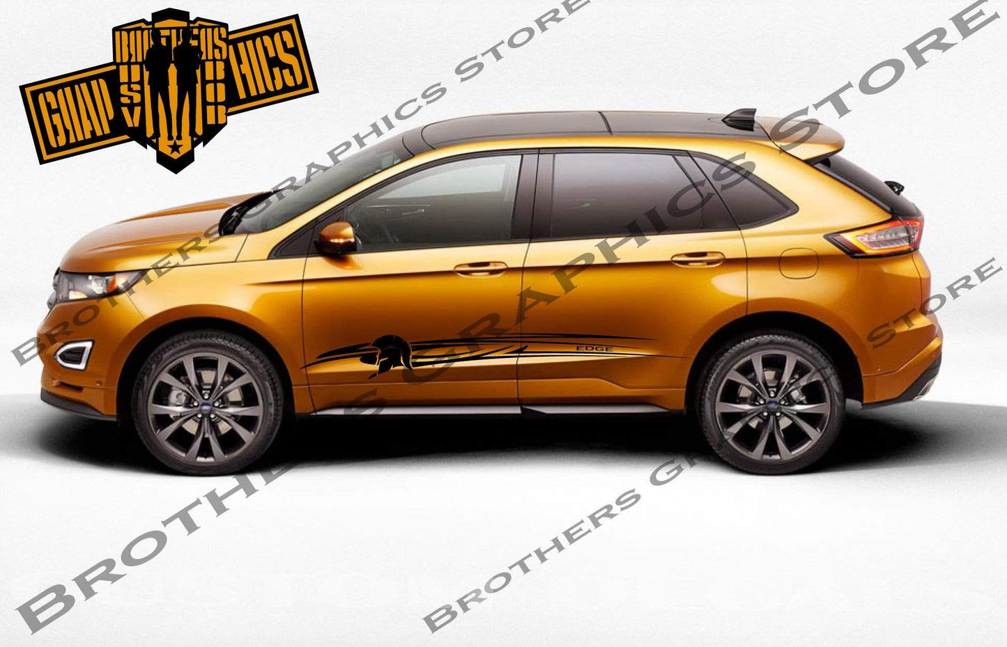 Premium Decals With Hood Aztec Graphics Compatible with Ford Edge BFF