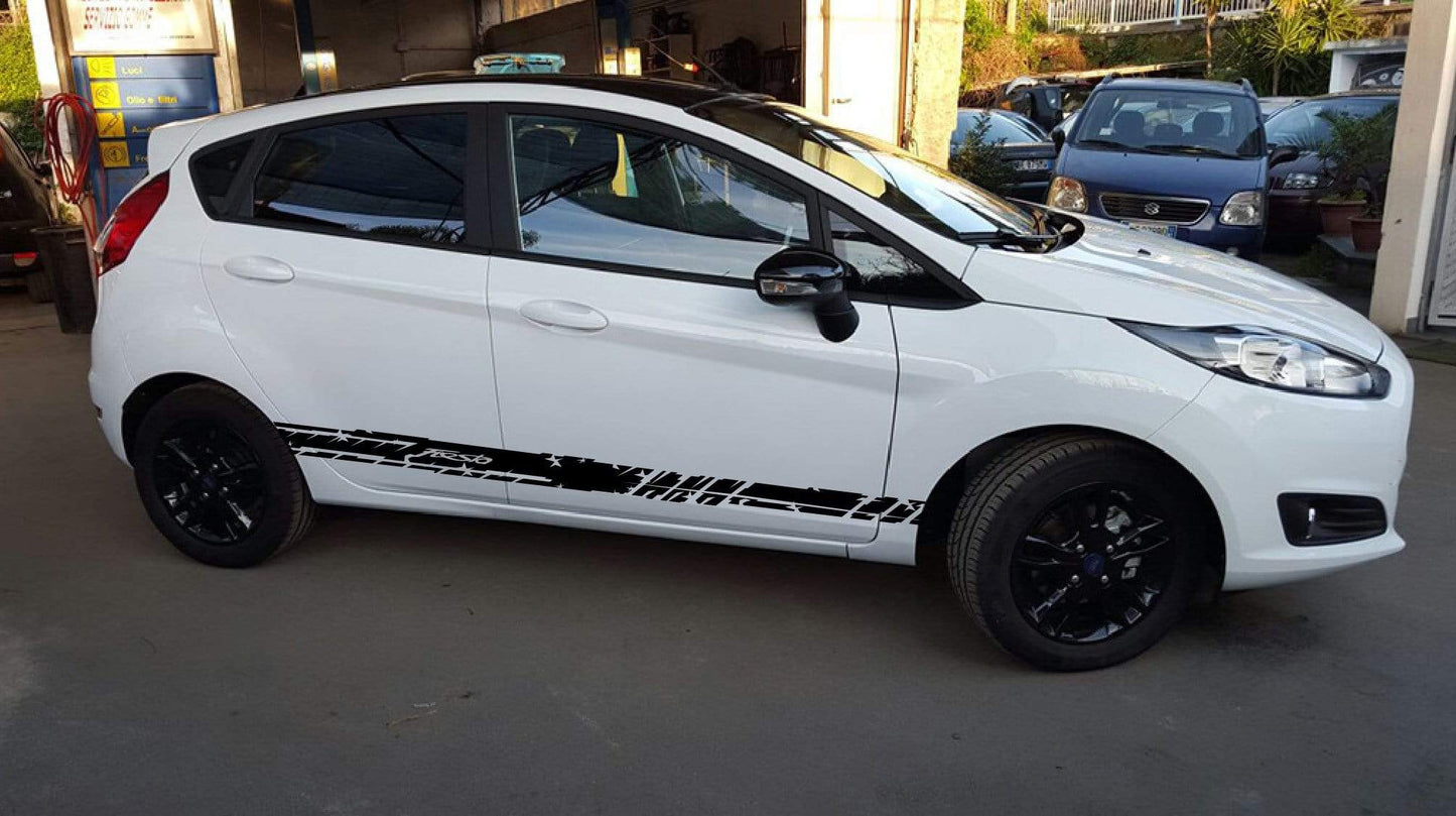Premium Vinyl Stickers Compatible with Ford Fiesta Sticker Street Auto Unique Line Design