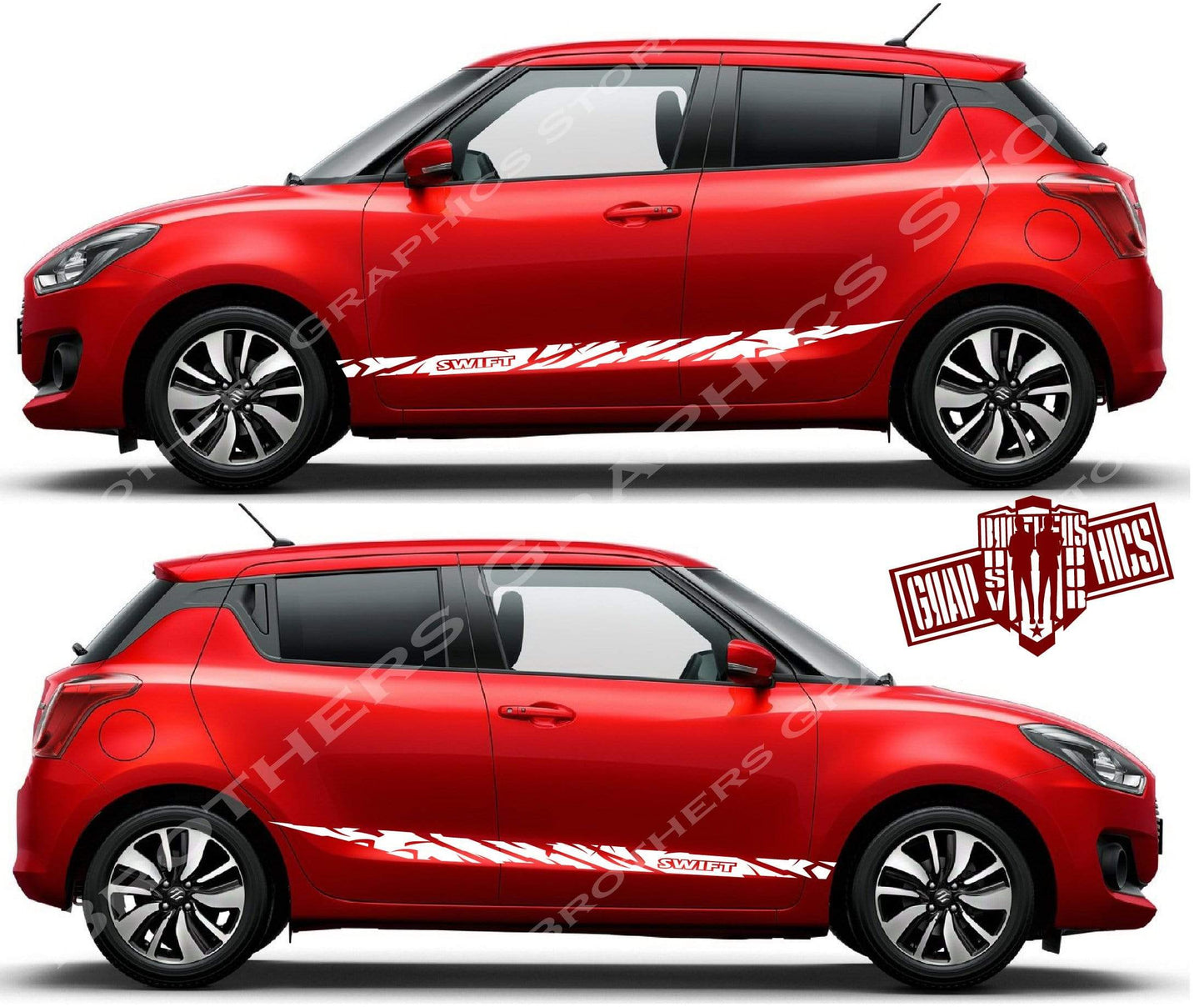 Graphics Line Sticker Vinyl Stripes For Suzuki Swift - Brothers-Graphics