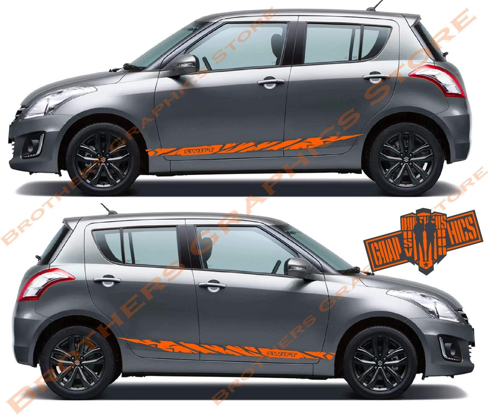 Graphics Line Sticker Vinyl Stripes For Suzuki Swift - Brothers-Graphics