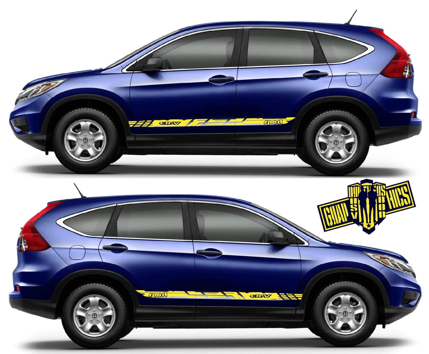 Graphics Racing Line Sticker Car Side VINYL Stripe For Honda CR-V - Brothers-Graphics