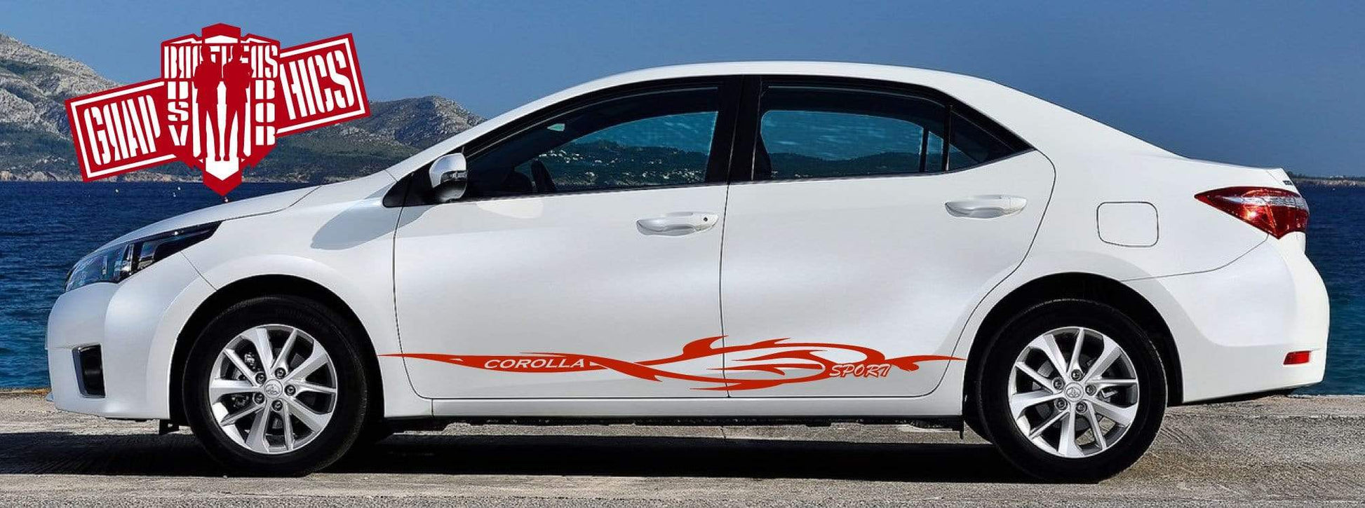 Graphics Racing Line Sticker Car Vinyl Stripes For Toyota Corolla - Brothers-Graphics