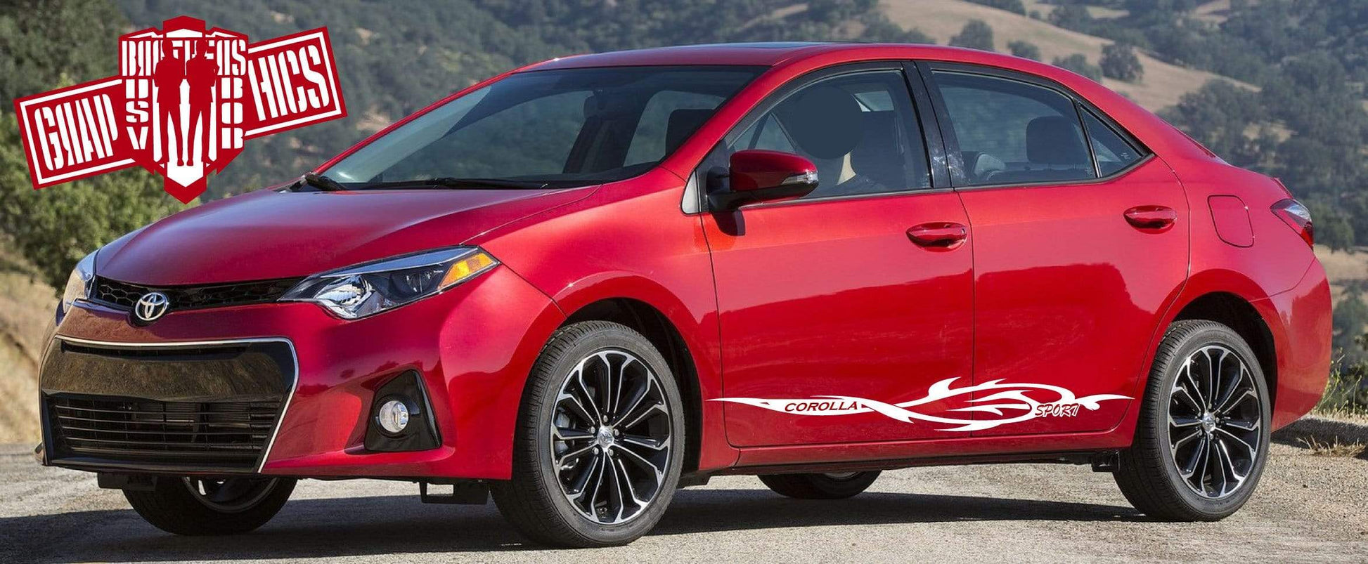 Graphics Racing Line Sticker Car Vinyl Stripes For Toyota Corolla - Brothers-Graphics