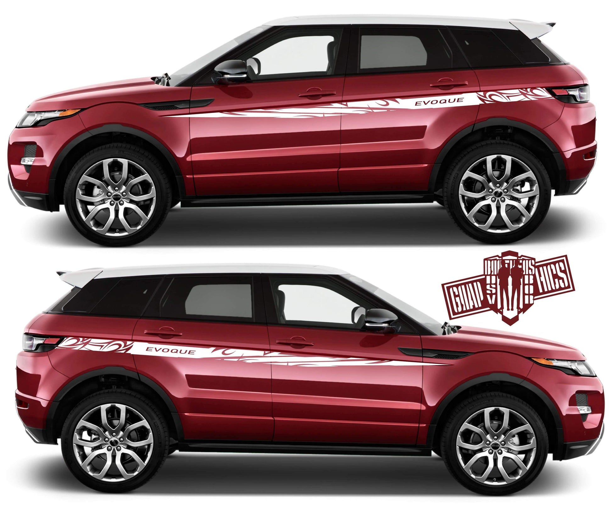 Graphics Racing Sticker Vinyl Stripe For Range Rover Evoque - Brothers-Graphics
