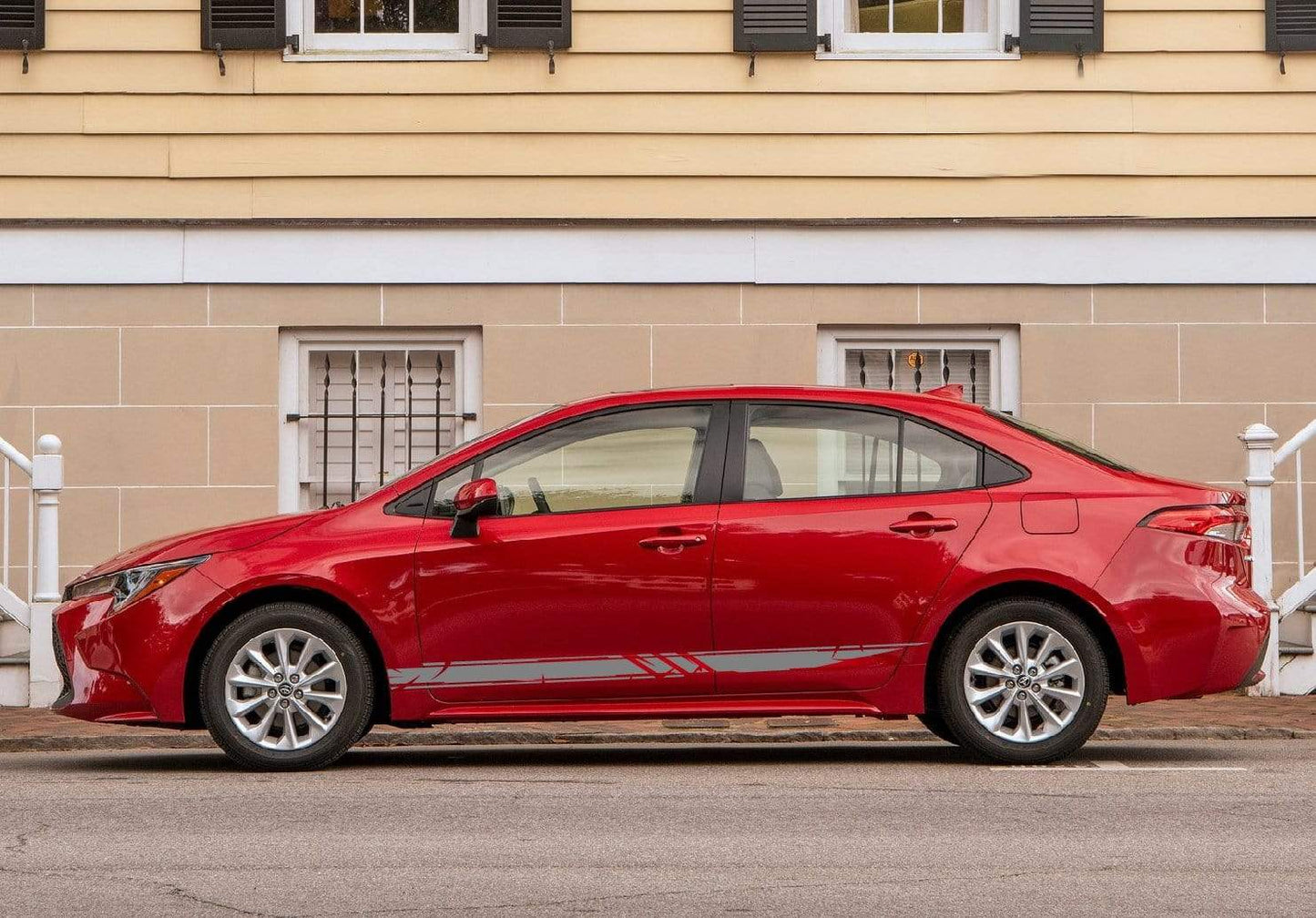 Vinyl Graphics Line Graphic Gift Toyota Corolla Racing Stripes for Corolla car stickers decals