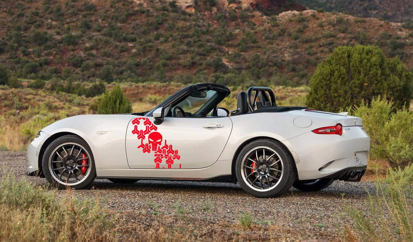 Premium Quality Stickers Compatible With Mazda MX-5 Style Design Car Styling Skull Graphics