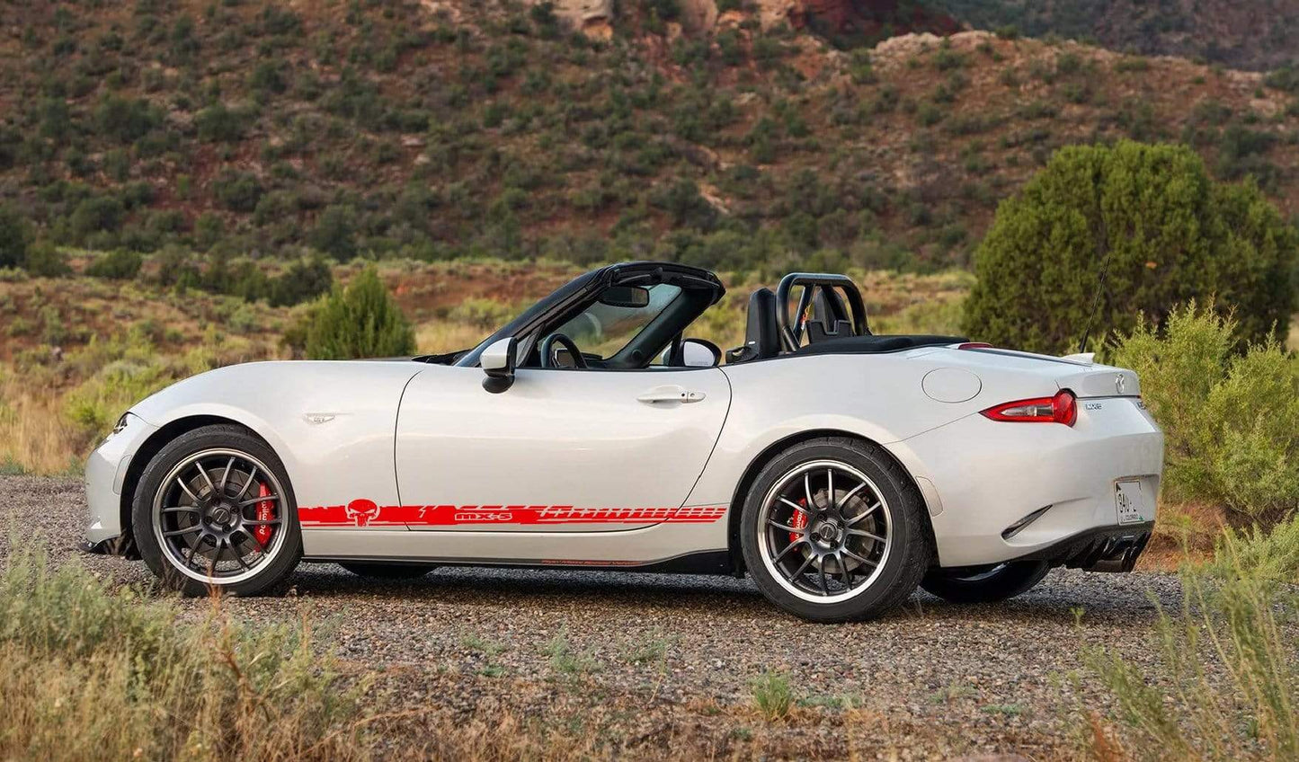 Premium Quality Stickers Compatible With Mazda MX-5 Miata Skull Line Design