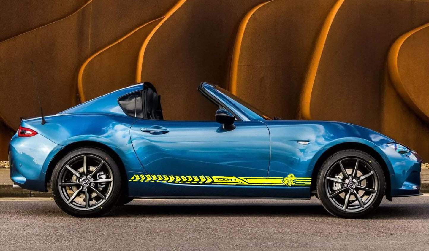 Premium Quality Stickers Compatible With Mazda MX-5 Miata Indian Man Line Design