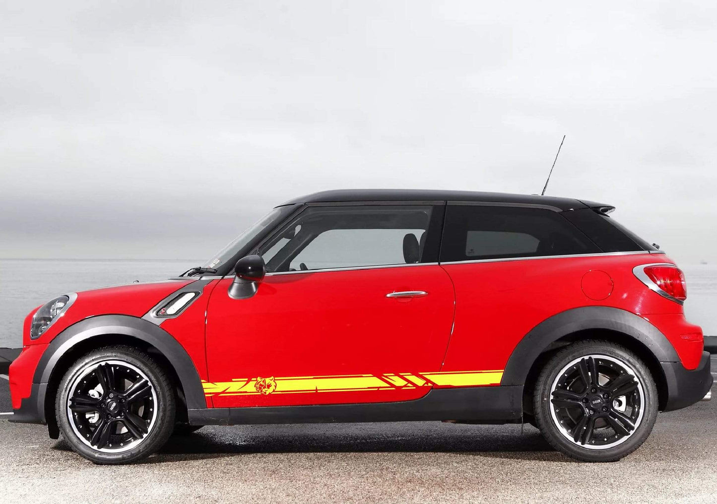 Premium Vinyl Stickers Compatible with Mini Cooper Racing Decals Wolf Graphic Clubman Stickers | Countryman Stickers