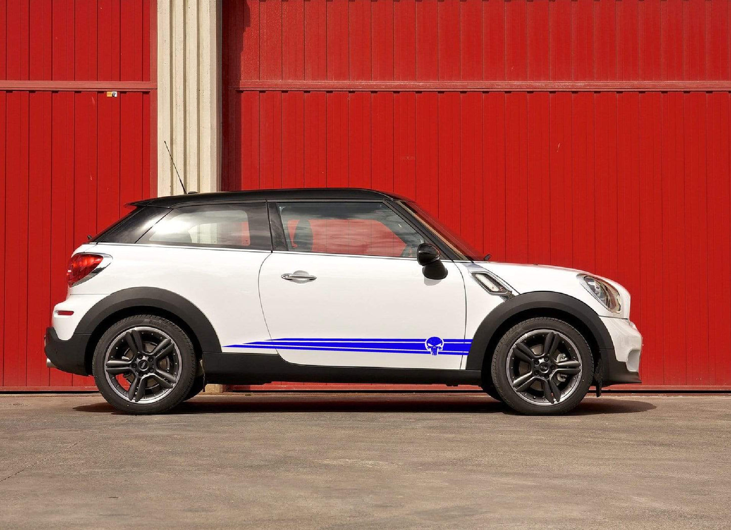 Premium Quality Vinyl Sticker fit Mini Cooper Skull line Design Automotive decals Clubman, John Cooper, Countryman
