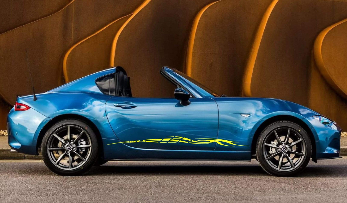 Premium Quality Stickers Compatible With Mazda MX-5 Miata Tribal Line Design