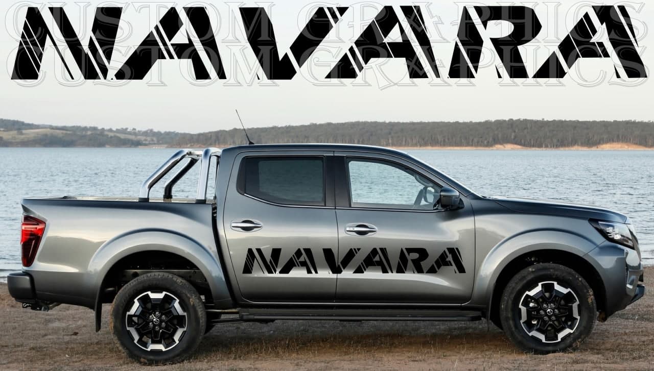 Vinyl Graphics New Line Logo Design Vinyl Stripes Compatible With Nissan Navara 2002-2022