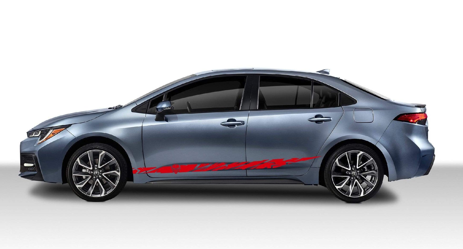 Vinyl Graphics NEW Skull Graphic Gift Toyota Corolla Racing Stripes for Corolla car stickers decals