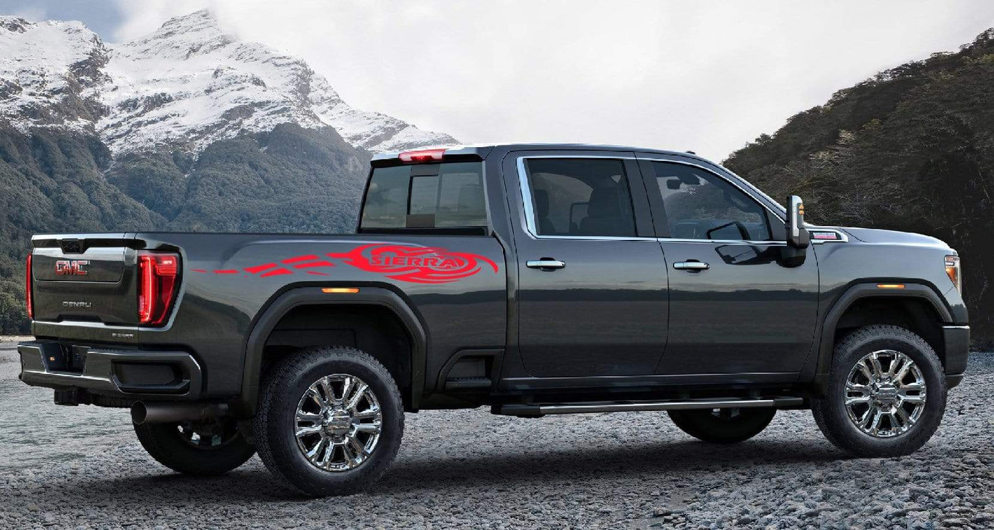 Pair decal Racing stripes for GMC Sierra - Brothers-Graphics