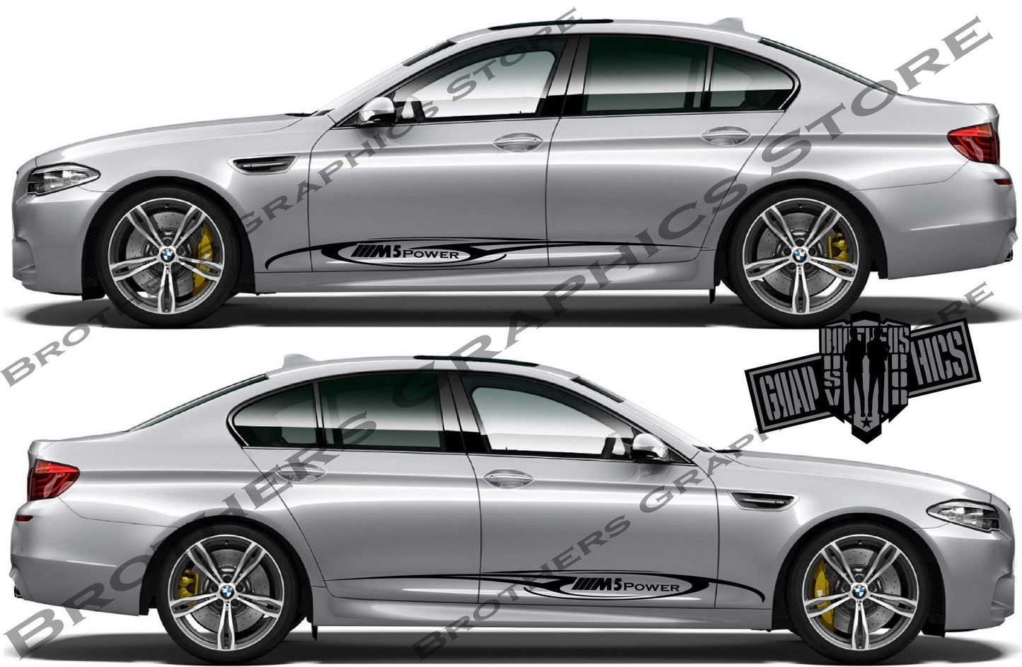 Racing Line Sticker Car Side Vinyl Stripe For BMW M5 - Brothers-Graphics
