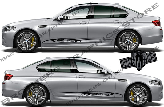 Racing Line Sticker Car Side Vinyl Stripe For BMW M5 - Brothers-Graphics