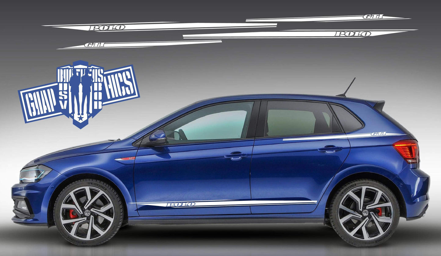 Racing Stripes Decal Car Stickers For VW Polo 1994-2021 - Brothers-Graphics