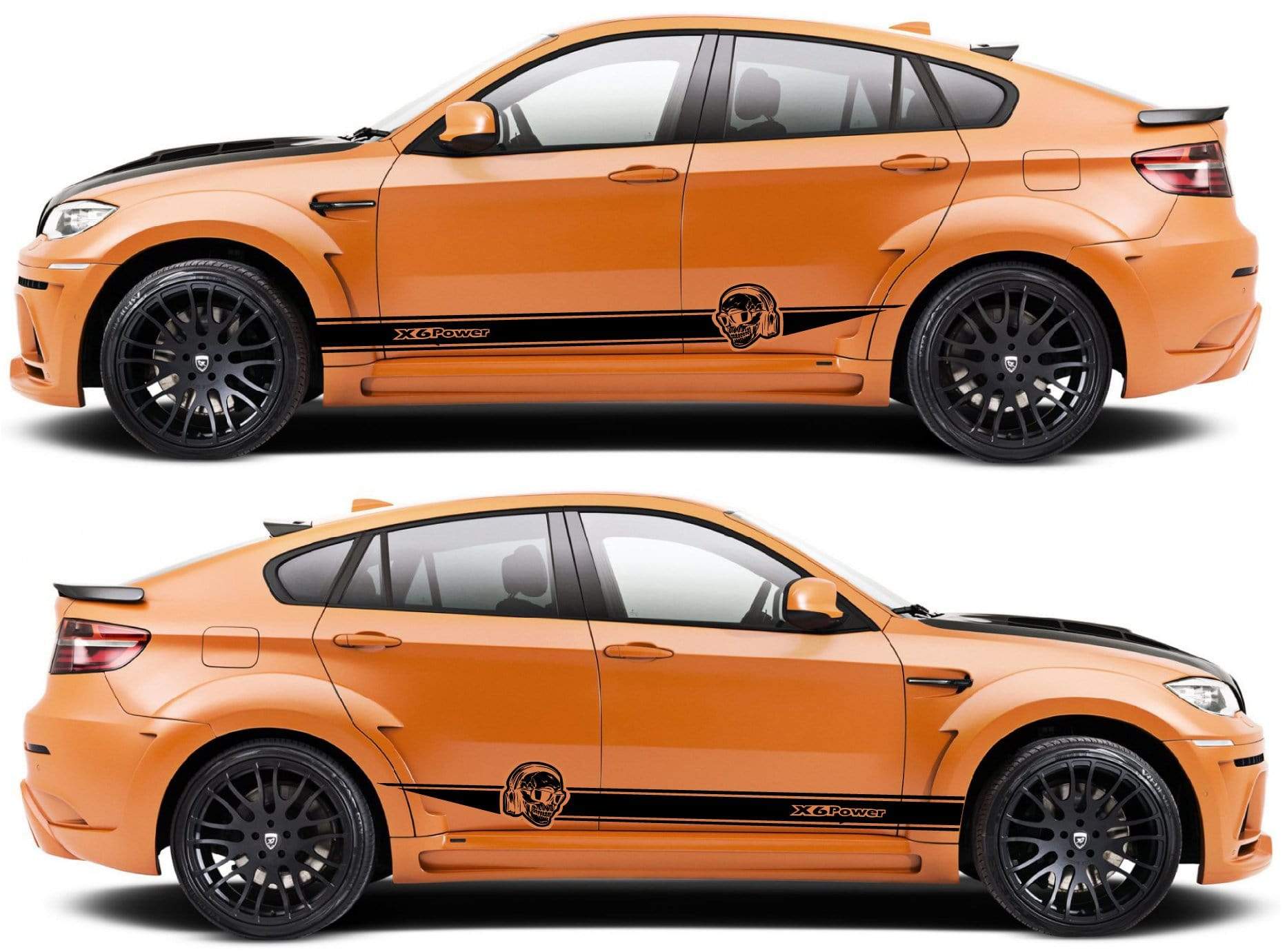 Racing Stripes Stickers Vinyl decals for BMW X6 - Brothers-Graphics