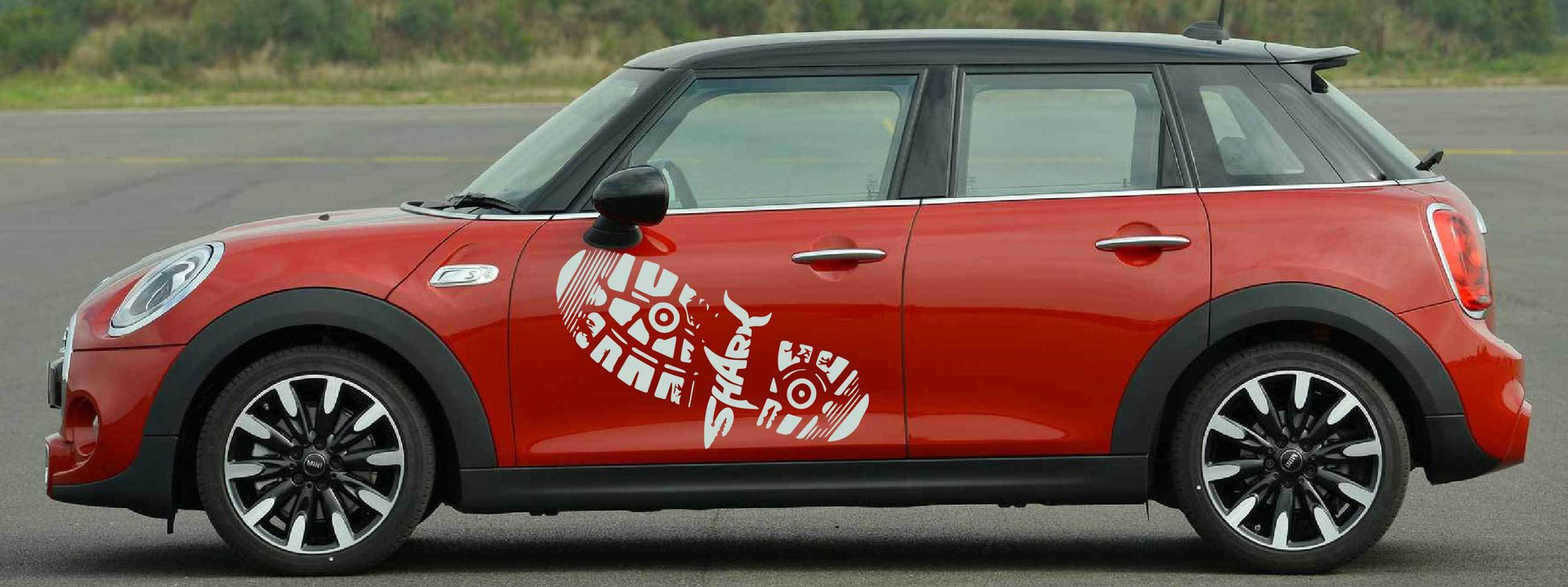Vinyl Graphics Shark footprint graphic for car  | UNIVERSAL STICKERS Fit any Vehicle