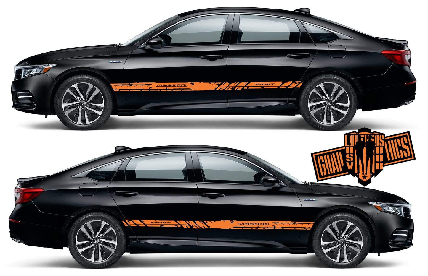 Side Door Racing Stripes for Honda Accord - Brothers-Graphics