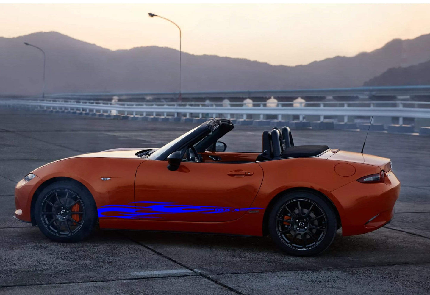 Premium Quality Stickers Compatible With Mazda MX-5 Miata Flame Design Easy Application