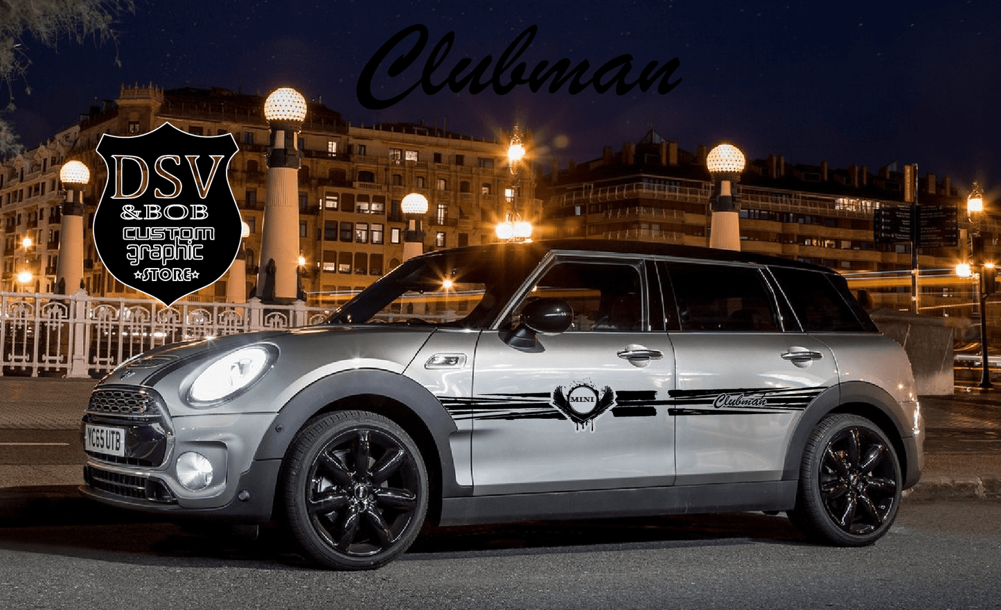 Side Stripe Decal Graphic Sticker Compatible with Mini Cooper, Clubman, John Cooper, Countryman