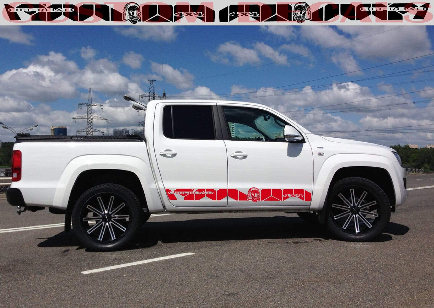 Skull Graphics for Volkswagen Amarok Stickers decal kit | Amarok Stickers
