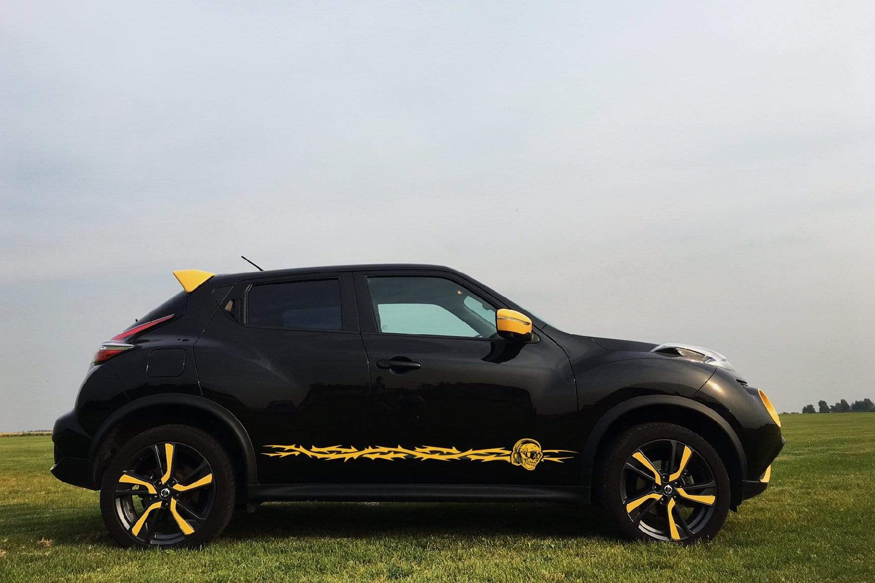 Premium Vinyl Sticker Compatible With Nissan Juke Style Skull Design