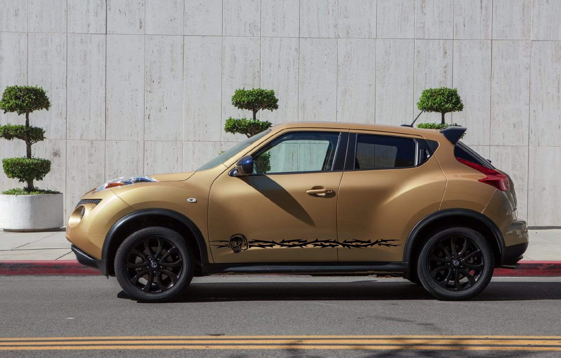 Premium Vinyl Sticker Compatible With Nissan Juke Style Skull Design