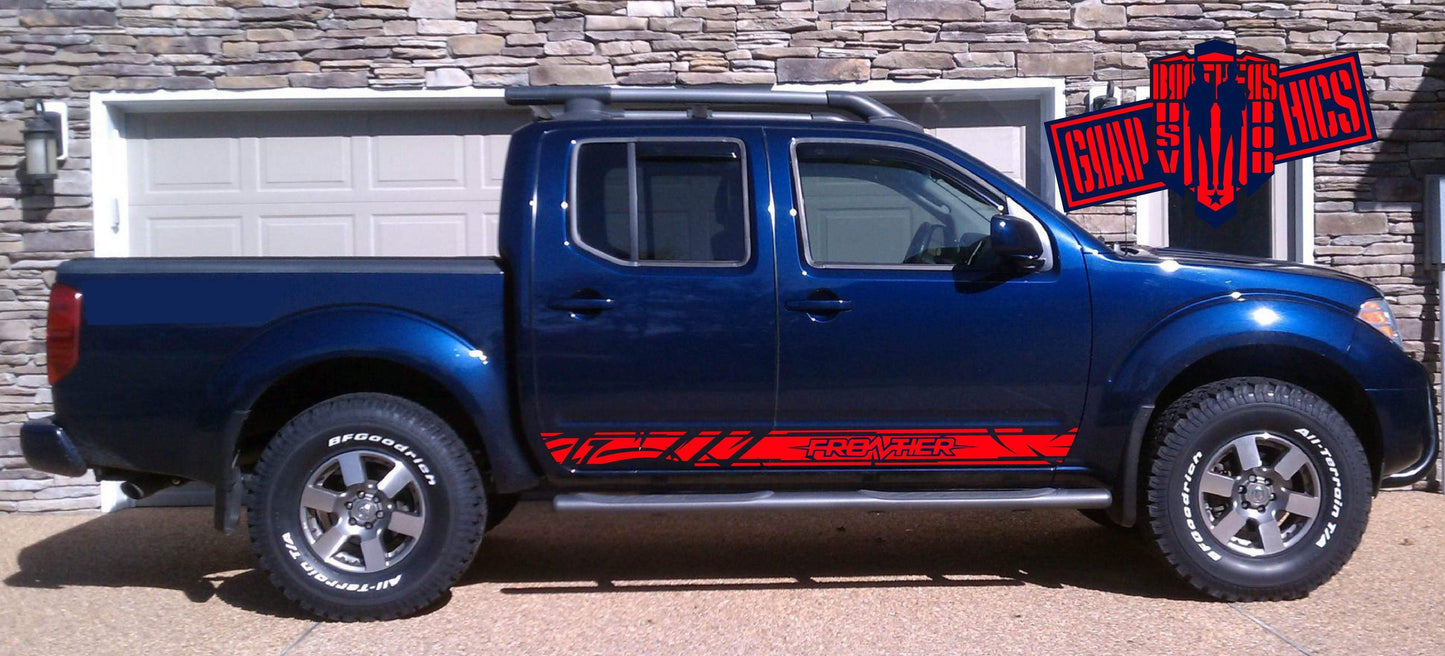 Sport Graphics Racing Sticker Car Vinyl Stripes For Nissan Frontier 2005-2020 - Brothers-Graphics