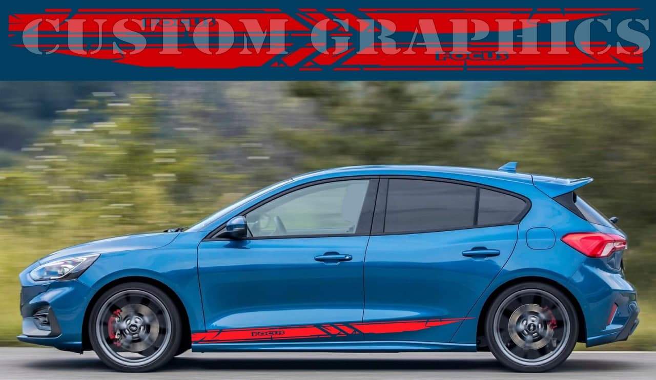 Premium Vinyl Sticker Compatible with Ford Focus Exclusive car decals
