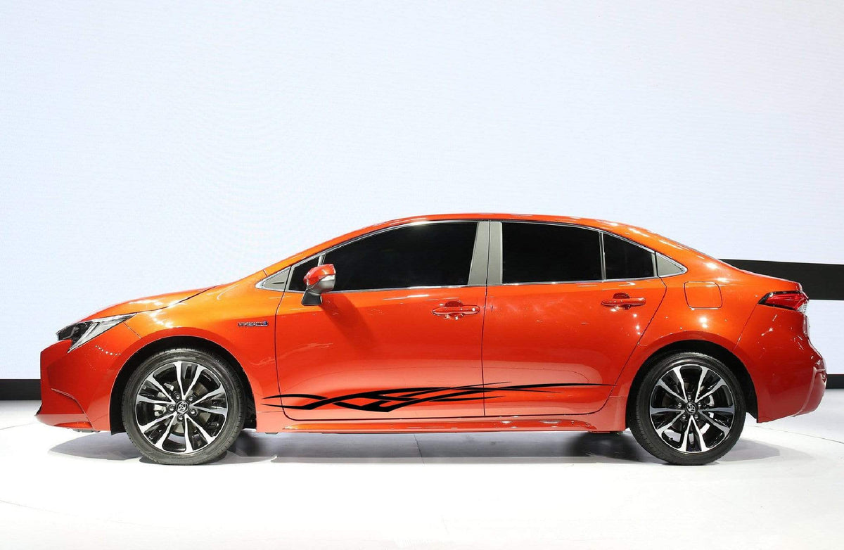 Vinyl Graphics Tribal Line Graphic Gift Toyota Corolla Racing Stripes for Corolla car stickers decals