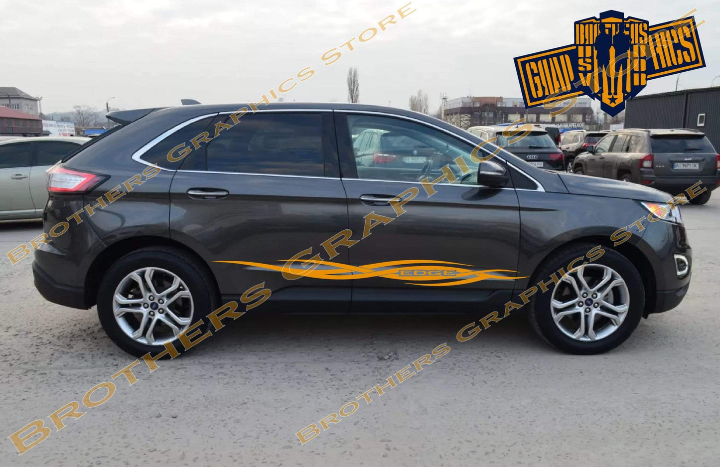Premium Vinyl Stickers Compatible With Ford Edge Tribal Design BFF