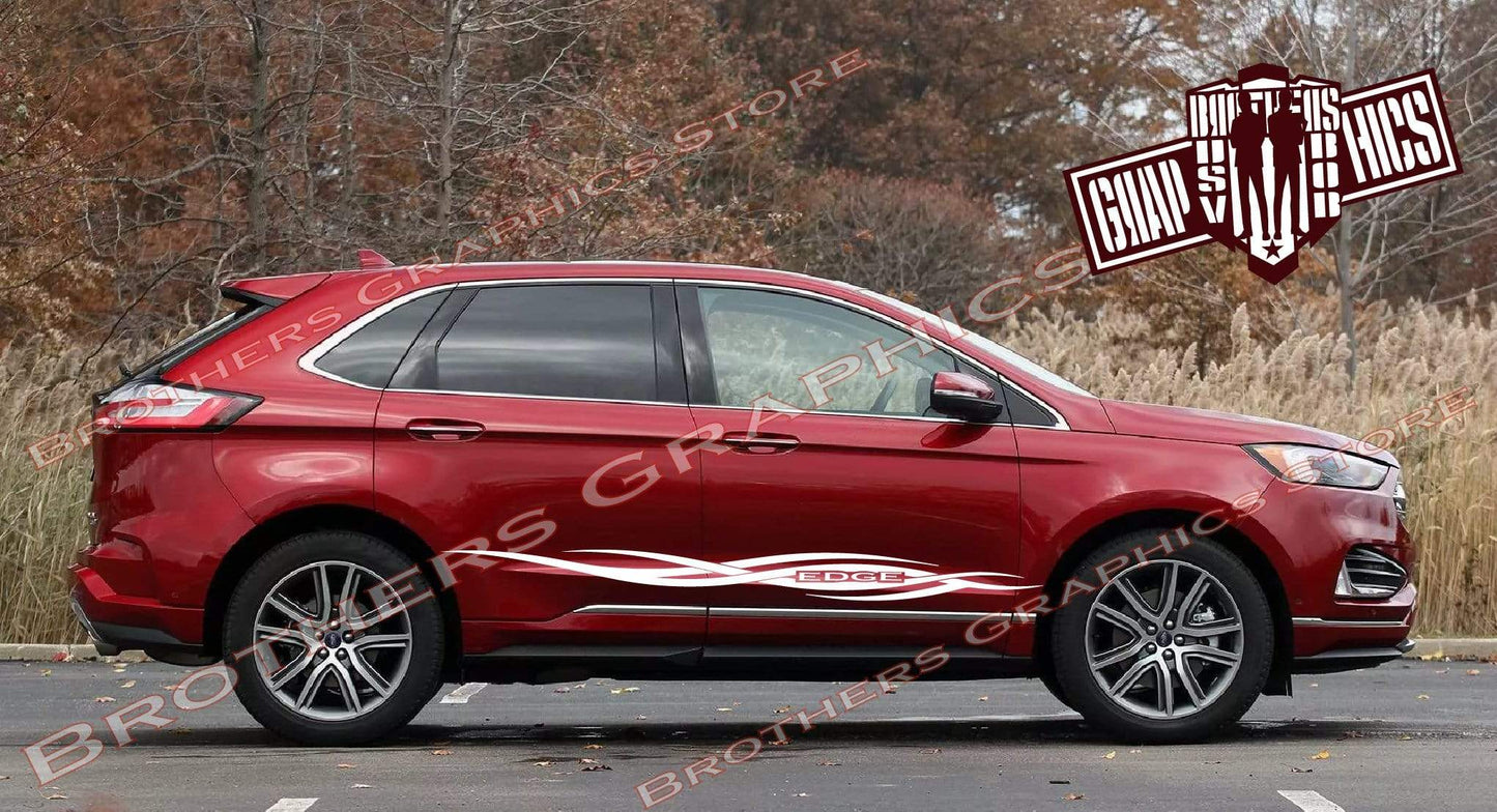 Premium Vinyl Stickers Compatible With Ford Edge Tribal Design BFF