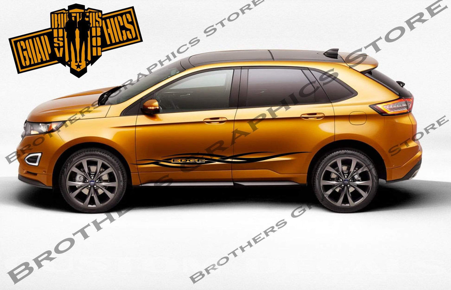 Premium Vinyl Stickers Compatible With Ford Edge Tribal Design BFF